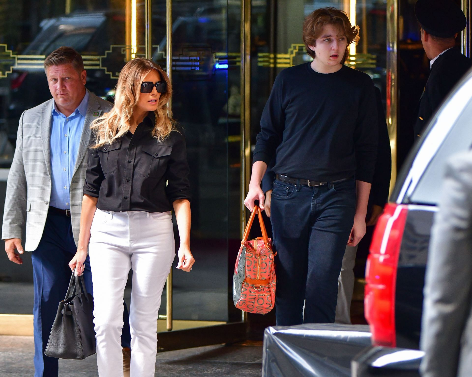 Melania Trump and son Barron Trump, (Photo by James Devaney/GC Images)