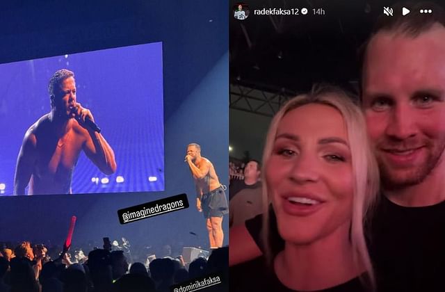 Radek Faksa and wife Dominica attended Imagine Dragons concert in New Jersey (Credit: IG @radekfaksa12)