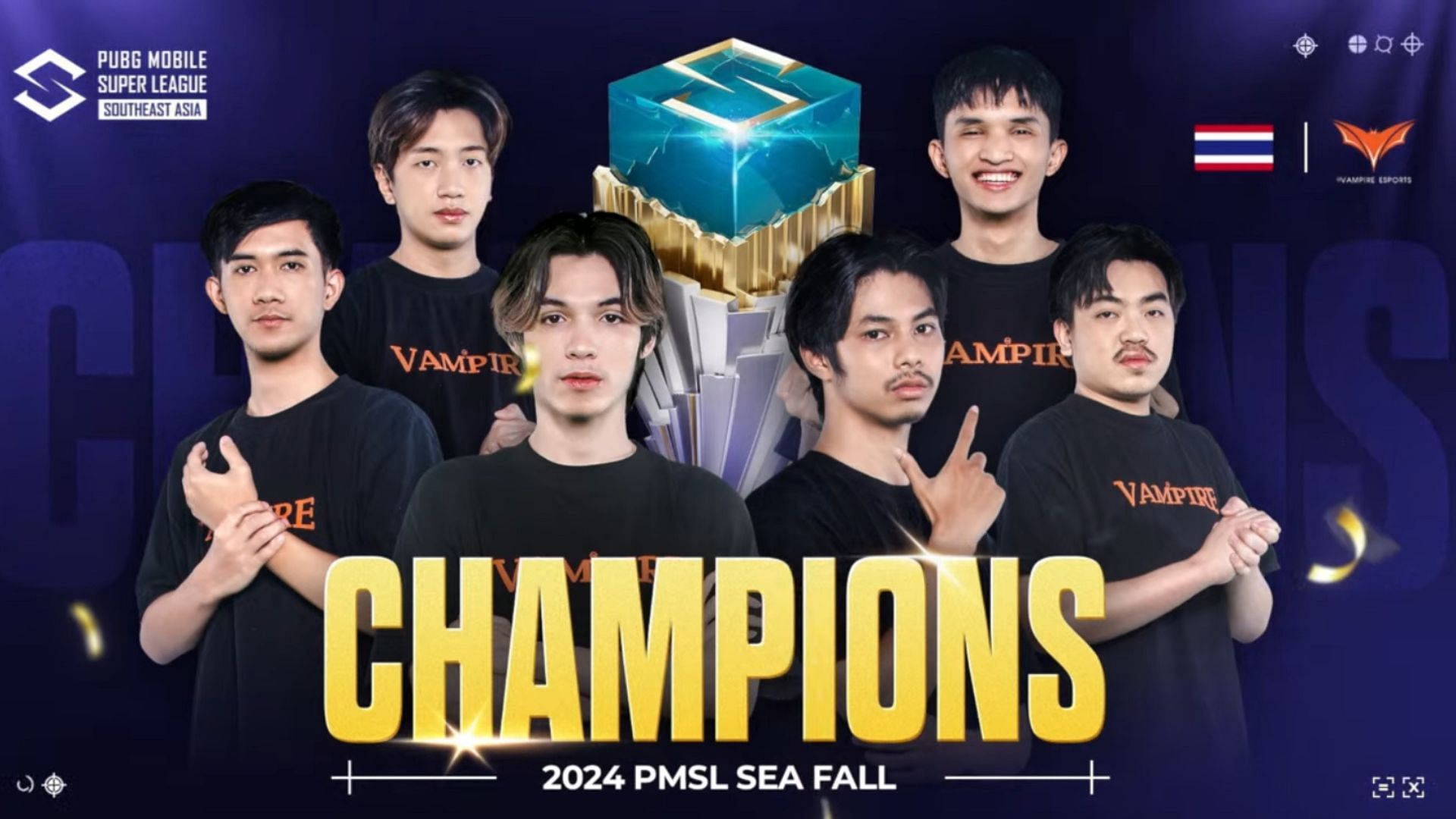 Vampire Esports wins PMSL 2024 Fall (Image via YouTube/PUBG Mobile)