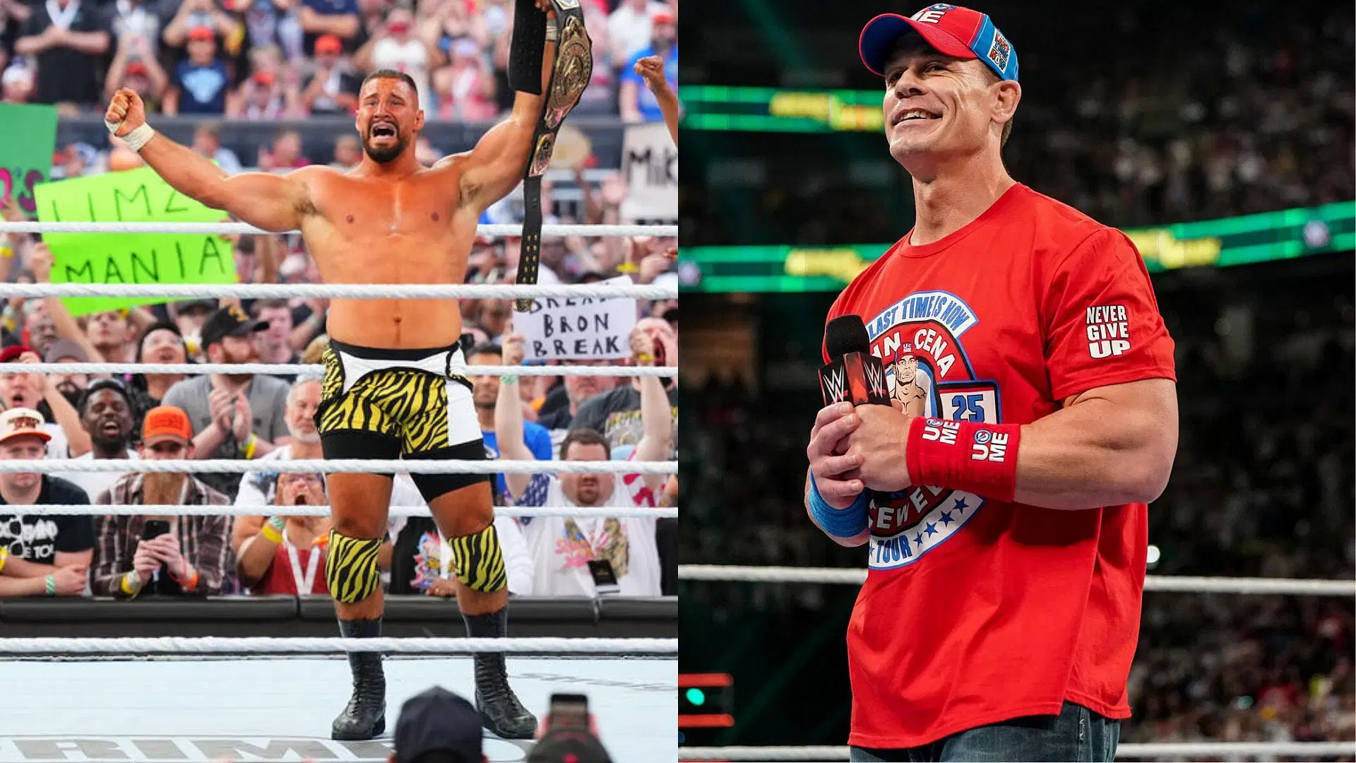 Bron Breakker (left) and John Cena (right) in picture [Image credits: wwe.com]