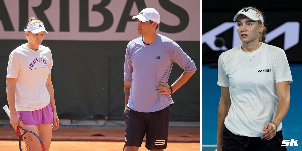 Elena Rybakina with ex-coach Stefano Vukov (L), Rybakina (Images: Getty)