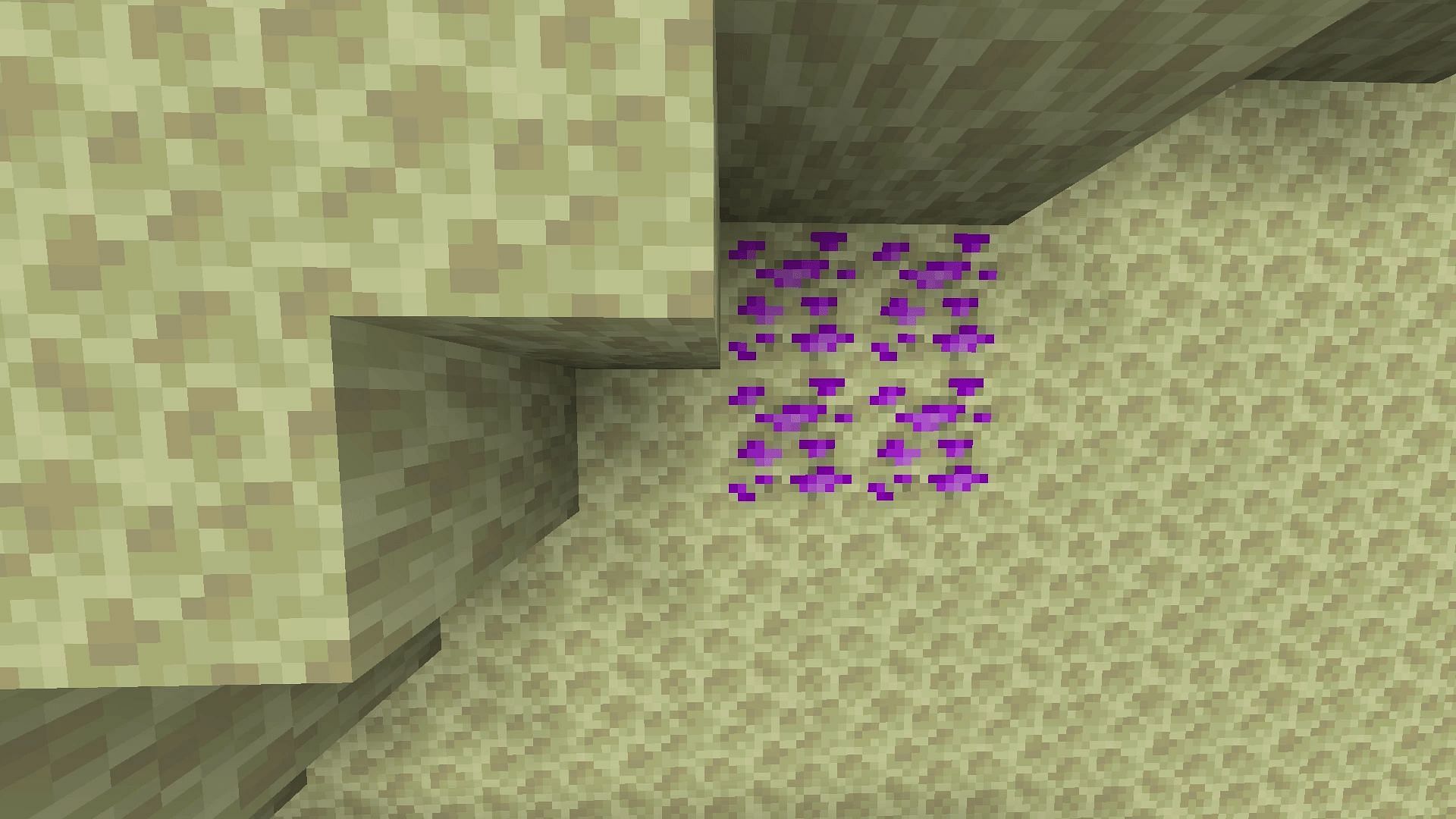 Ender ore as seen in the Ender Gems mod (Image via FunkyGamer47/Planet Minecraft)