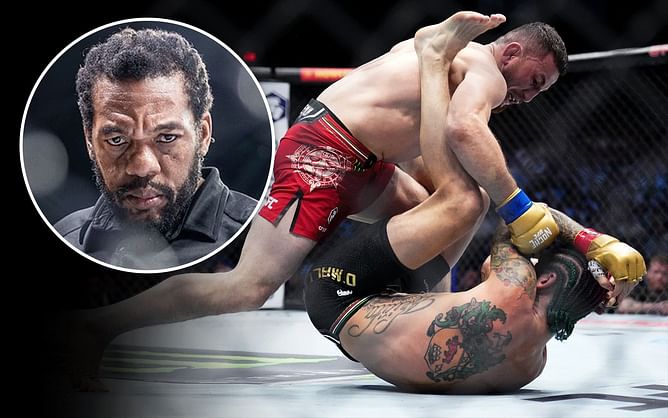 Herb Dean addresses Merab Dvalishvili kissing Sean O'Malley mid-fight at UFC 306: "A little too much romance"