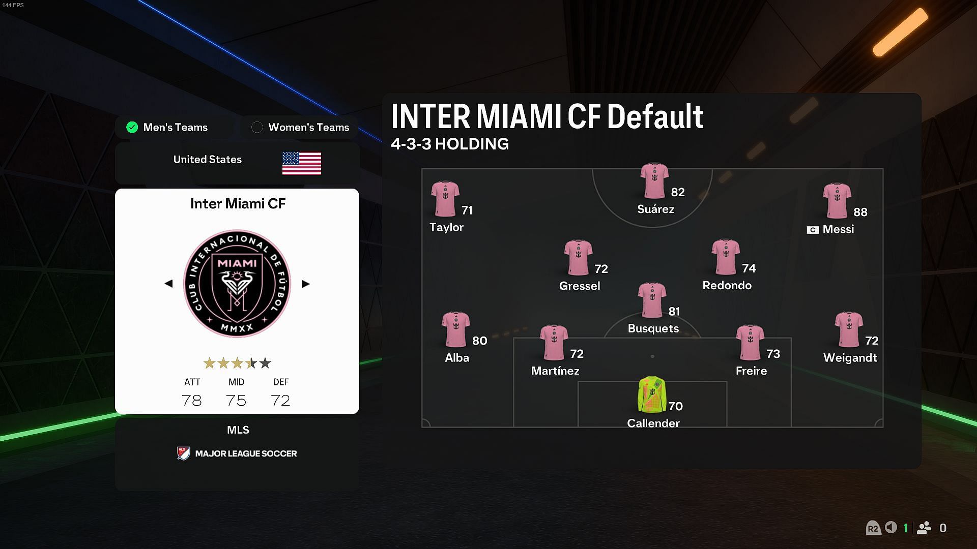 Use this formation and starting 11 with Inter Miami (Image via EA Sports)