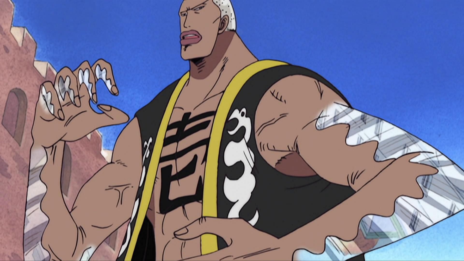 Daz Bones as seen in One Piece&#039;s Arabasta Arc (Image via Toei Animation)