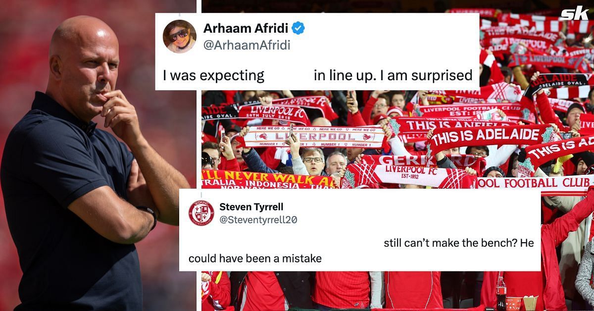 Liverpool fans baffled after finding out that 26-year-old star is missing from squad to face Nottingham Forest. Picture Credits: Getty, Twitter - @ArhaamAfridi, @Steventyrrell20