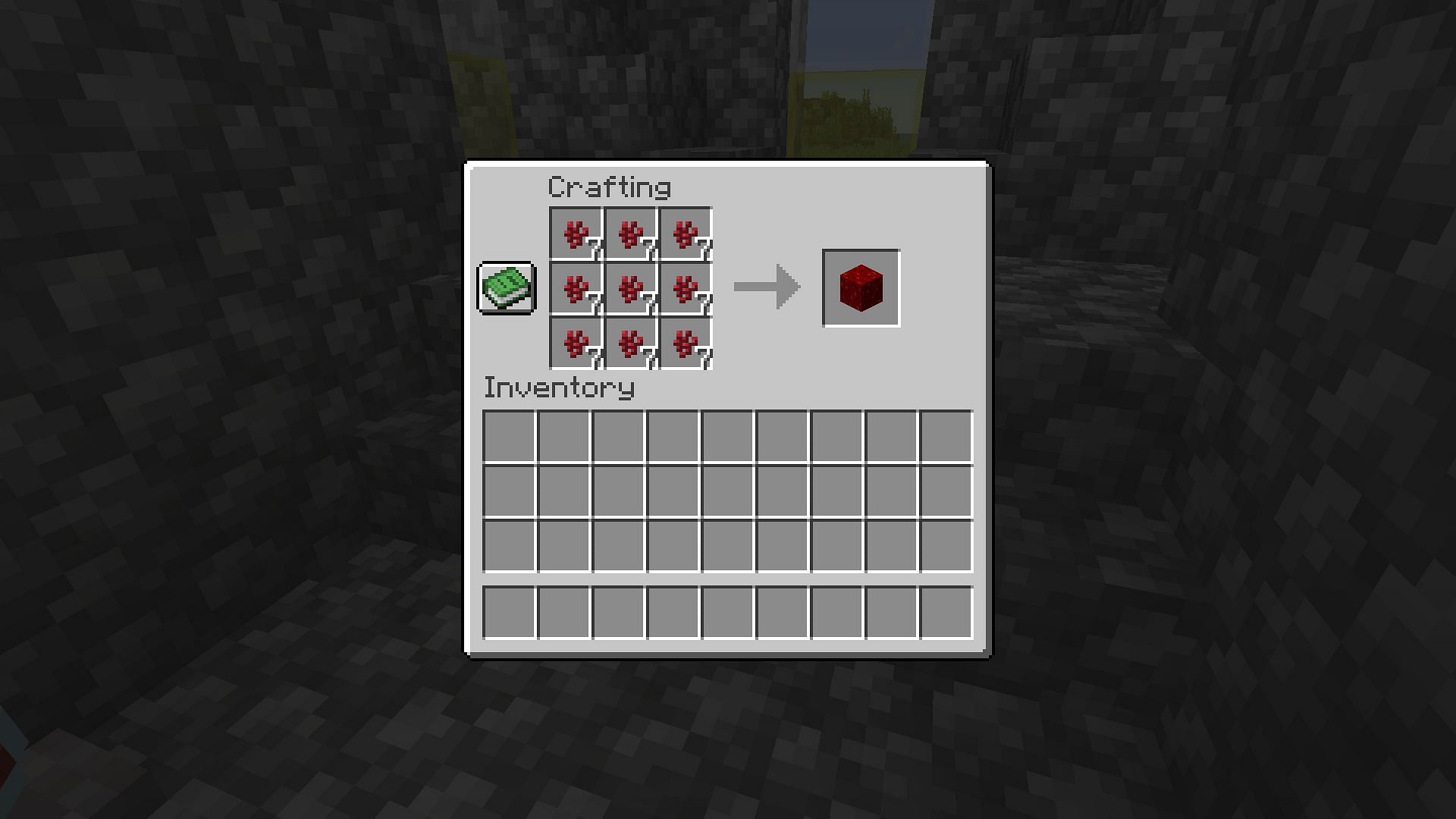 Crafting nether wart block (Image via Mojang)