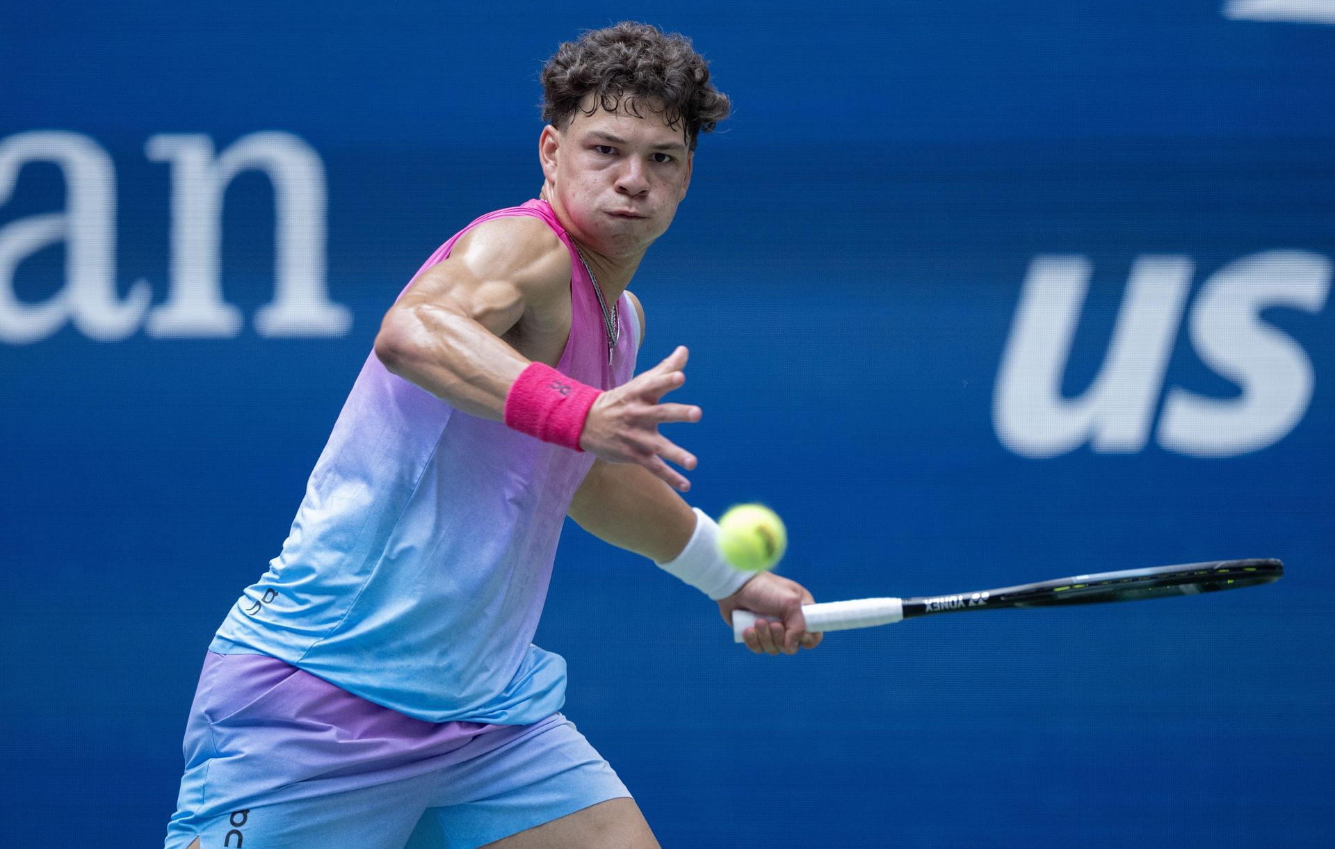 Ben Shelton in action at the US Open (Picture via Getty)