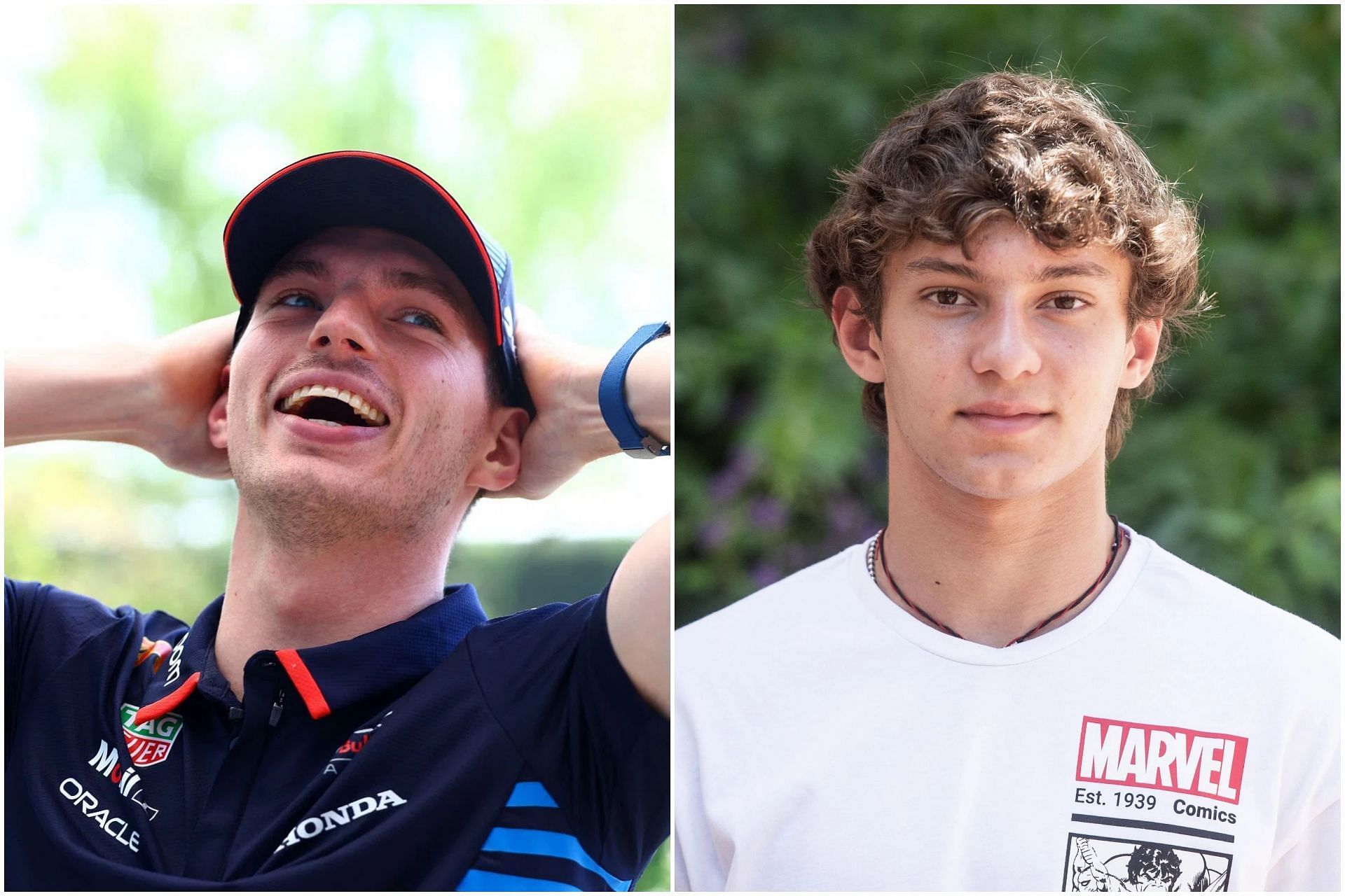 Max Verstappen (L) and Kimi Antonelli (R) (Image via Getty)