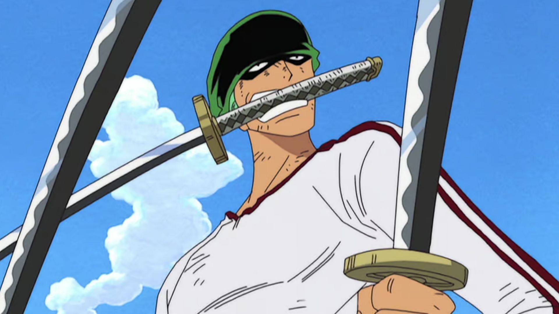 Zoro as a bounty hunter before the start of the One Piece story (Image via Toei Animation)