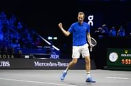 Daniil Medvedev in action for Team Europe at the 2024 Laver Cup (Picture: Getty)