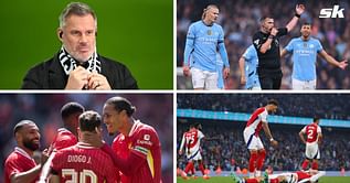 Jamie Carragher predicts where Liverpool, Arsenal and Manchester City will finish this season after watching Gunners’ 2-2 draw at Etihad