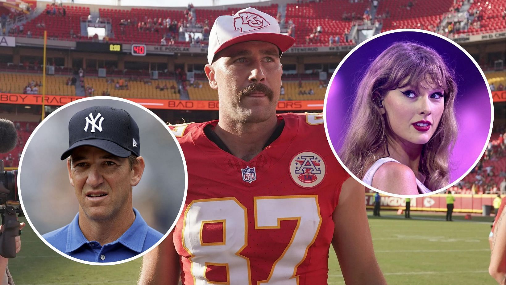 Eli Manning refuses kids to meeting Taylor Swift through Travis Kelce (Image Source: Getty, Imagn)