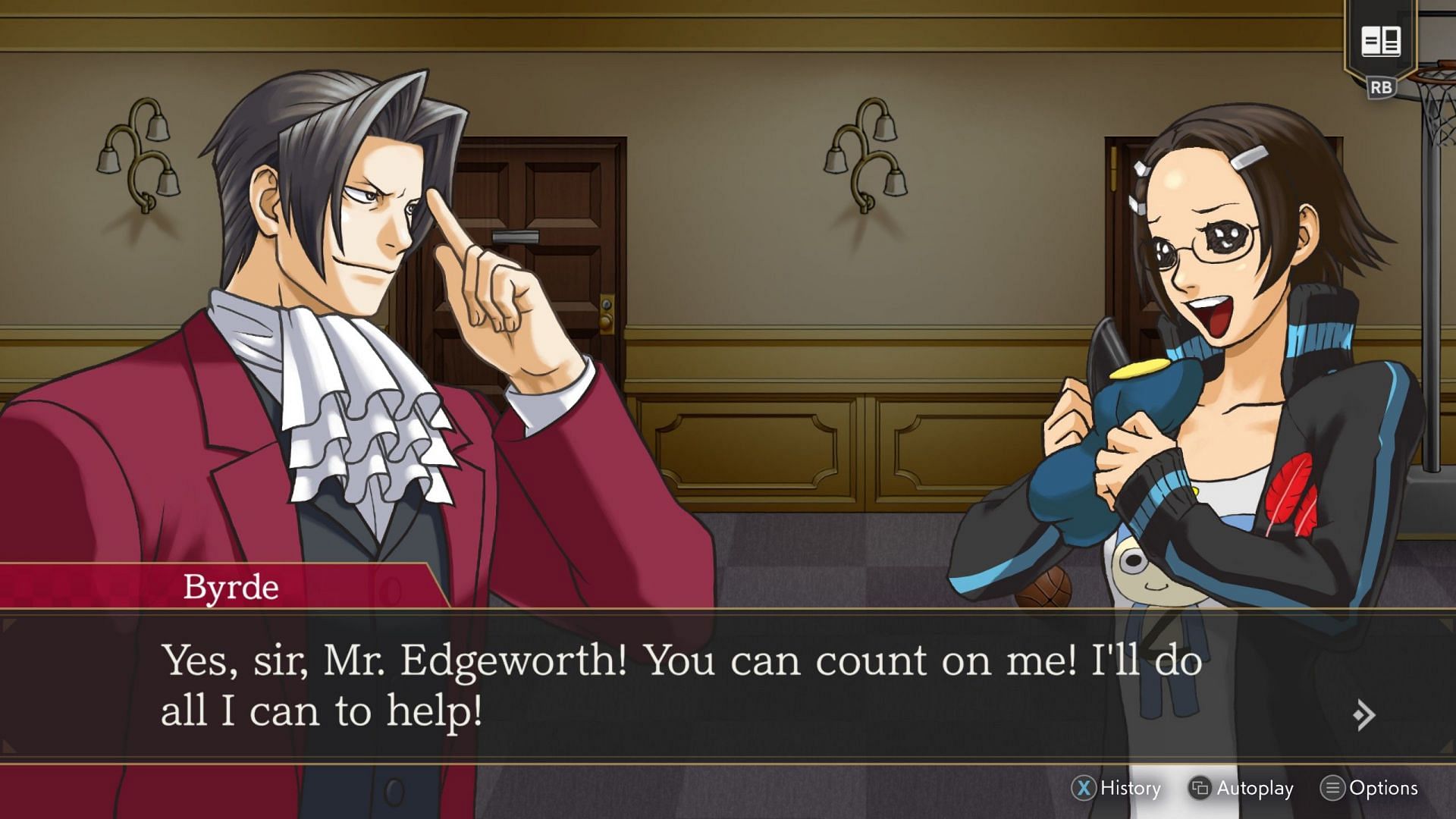 The collection is a straight-up character growth arc for Mr. Edgeworth (Image via Capcom)