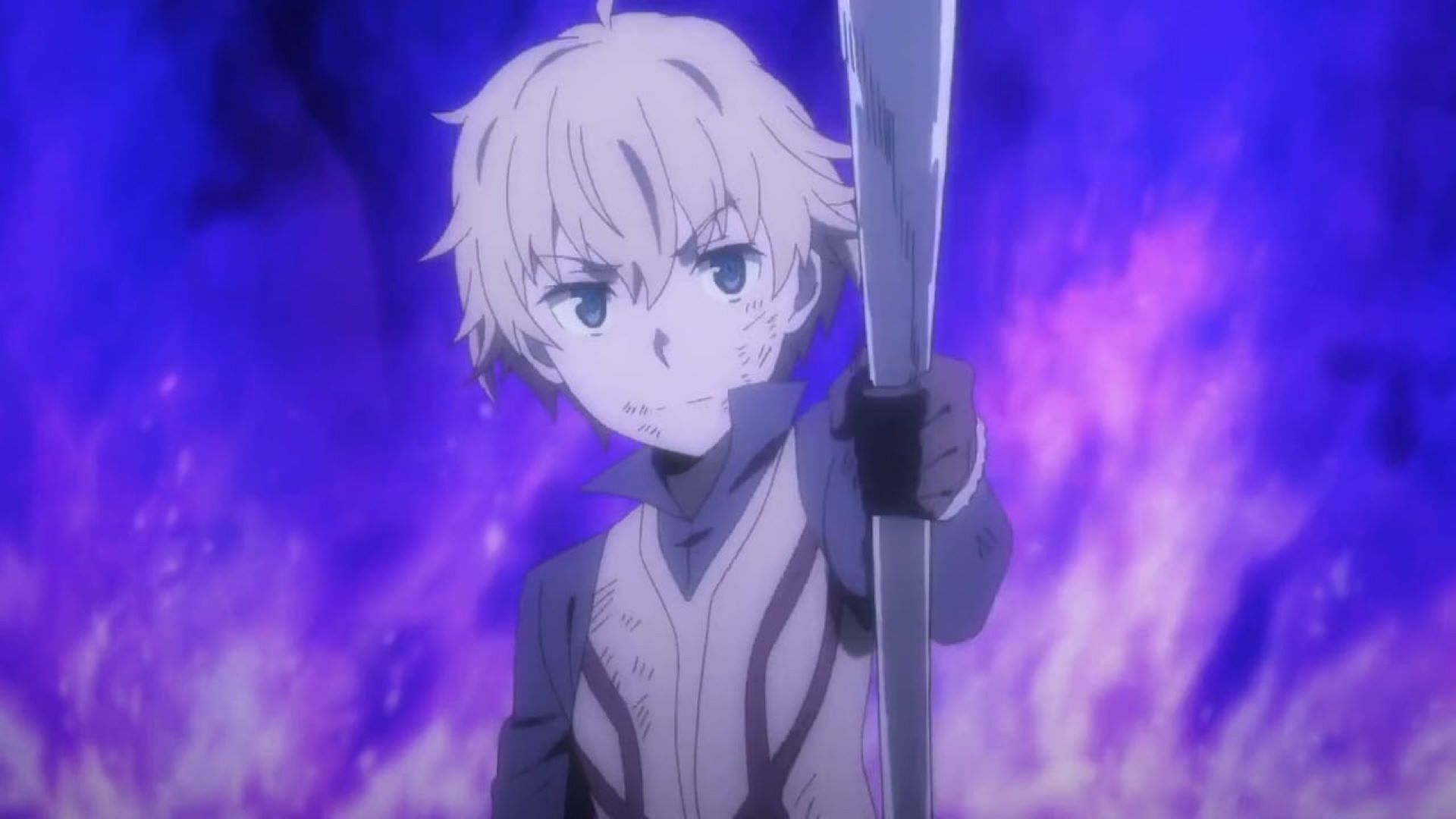 Finn gives a speech in DanMachi: Sword Oratoria (Image via J.C.Staff)