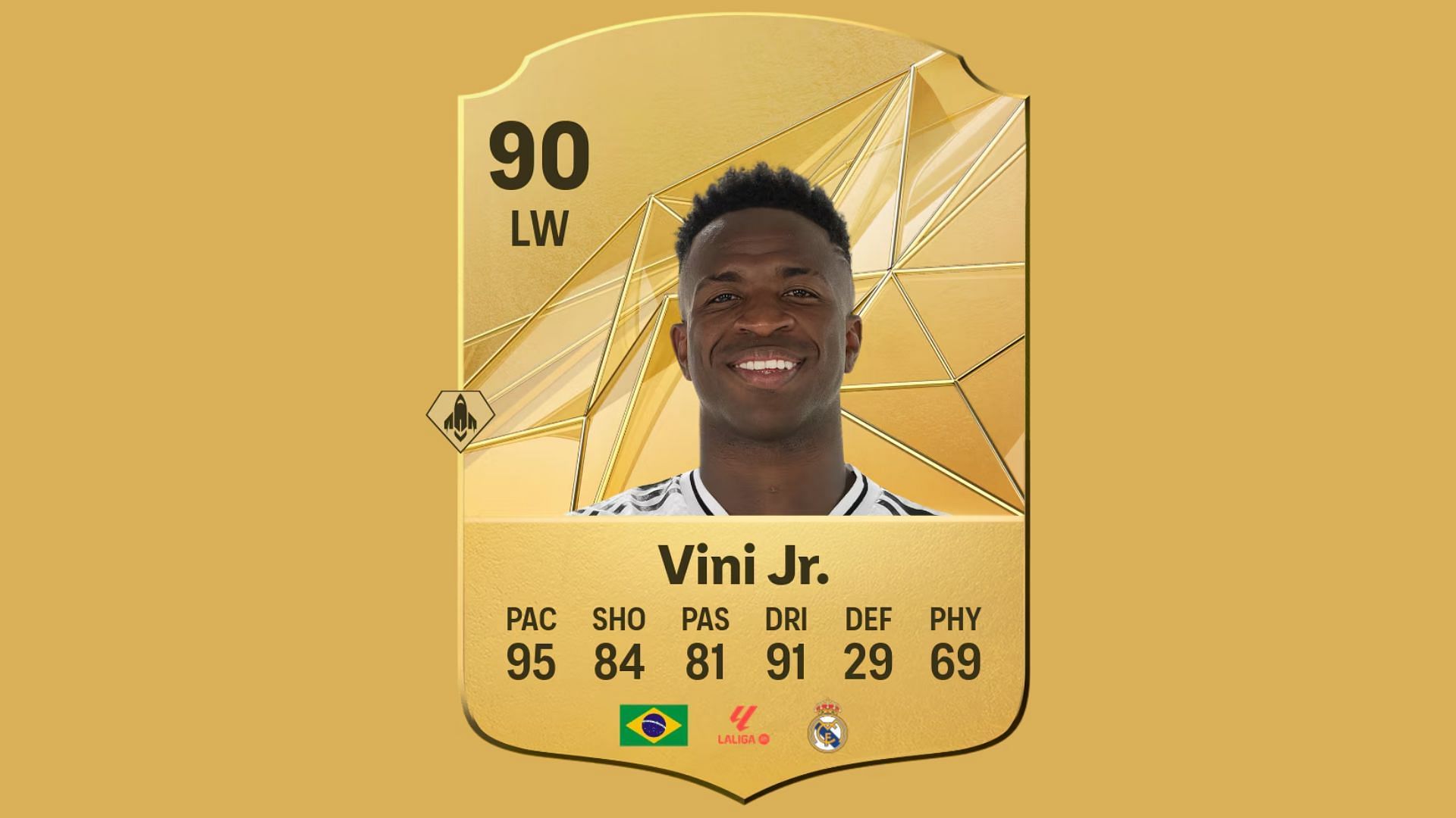 Vini Jr&#039;s player card in EA FC 25 (Image via EA Sports)