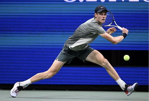 Jannik Sinner in action on Day 10 of the 2024 US Open (Picture: Getty)