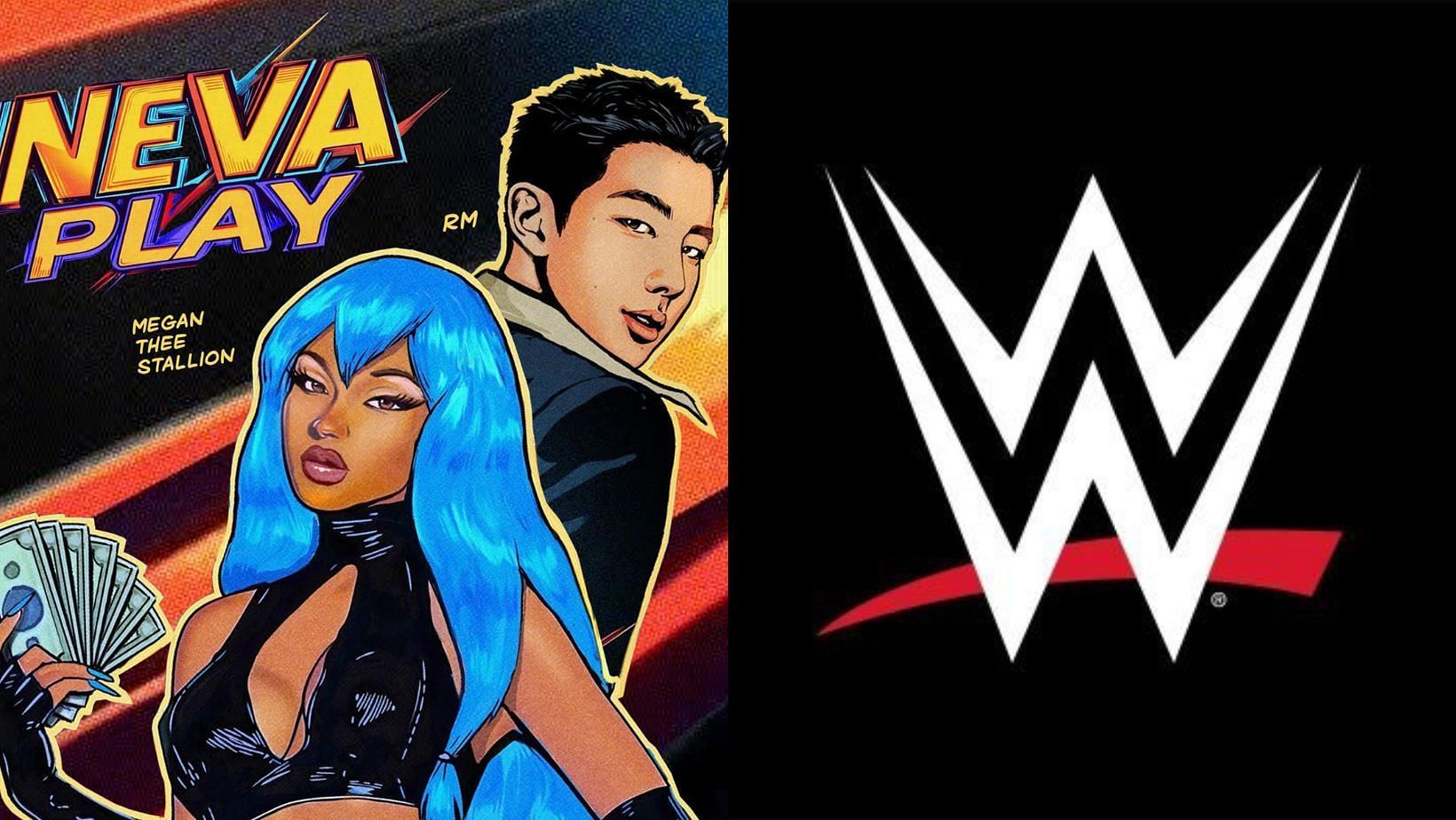 Megan Thee Stallion x BTS&rsquo; RM&rsquo;s &lsquo;Neva Play&rsquo; becomes intro song for WWE SmackDown. (Images via Instagram/@theestallion and X/@WWE)