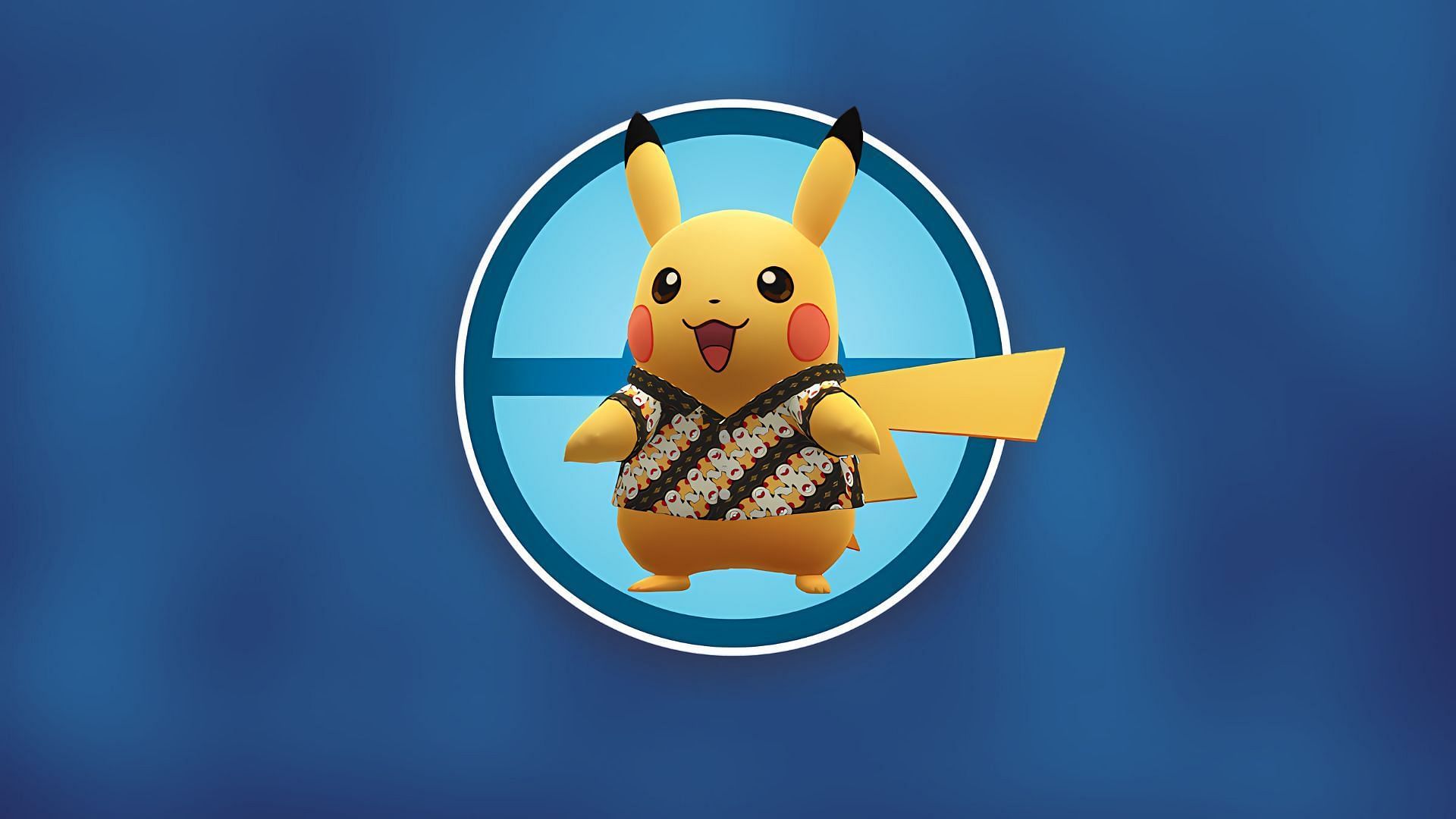 Batik Shirt Pikachu, as seen in Pokemon GO. (Image via The Pokemon Company)