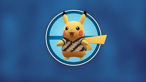 Batik Shirt Pikachu, as seen in Pokemon GO. (Image via The Pokemon Company)