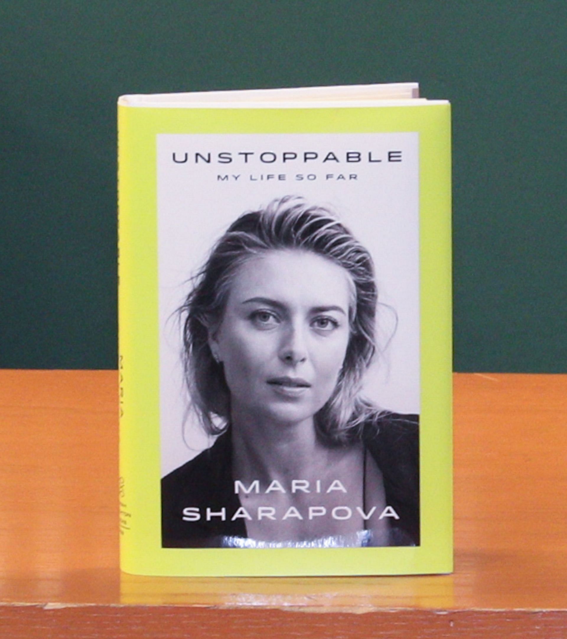 Maria Sharapova's book "Unstoppable: My Life So Far" - Getty Images