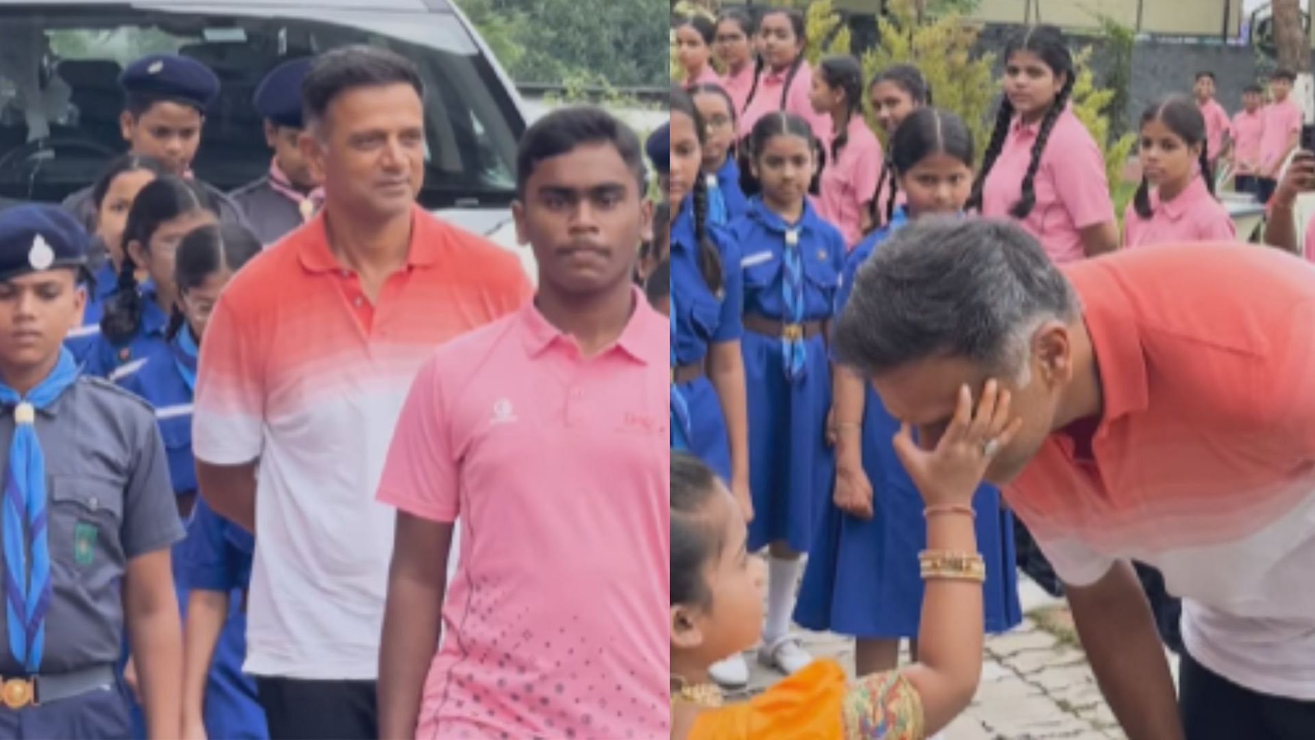 Rahul Dravid received a grand welcome atRajasthan Royals High Performance Centre (Image via @rajasthanroyals on Instagram) 