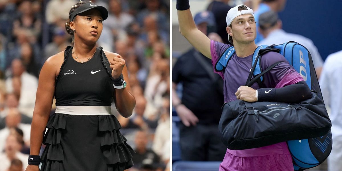 Draper and Osaka at the US Open this year 