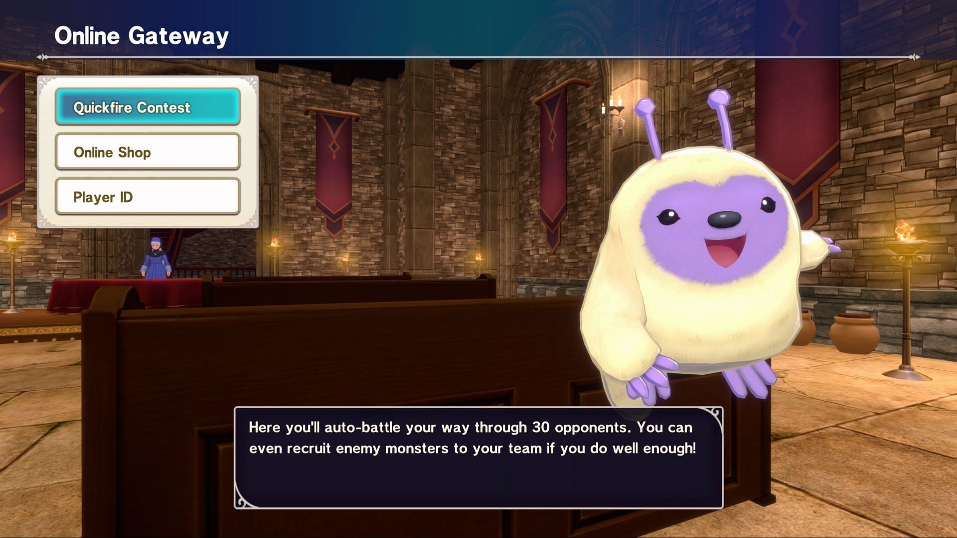 Sadly, Fuzzy can only give you Quickfire Contests - it&#039;s the next best thing (Image via Square Enix)