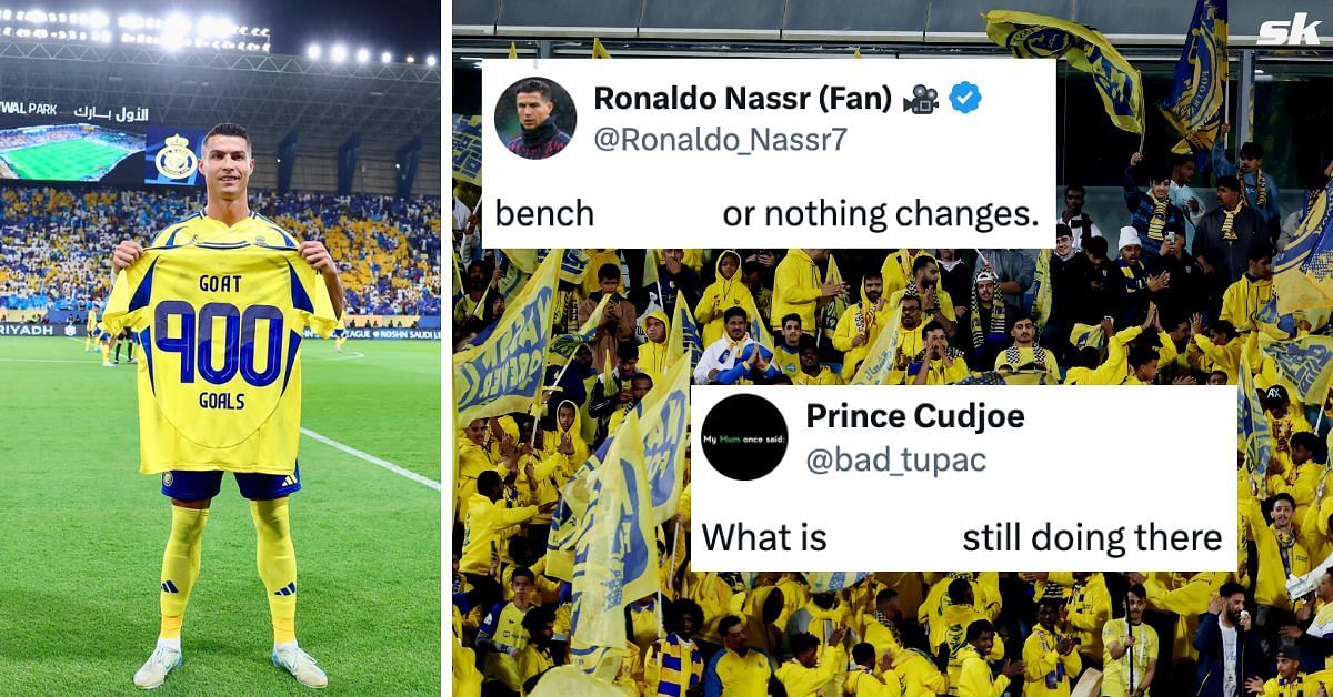 Al-Nassr fans unhappy as Stefano Pioli names 30-year-old alongside Cristiano Ronaldo in line-up vs Al-Ettifaq. Picture Credits: Instagram, Twitter - @Ronaldo_Nassr7, @bad_tupac