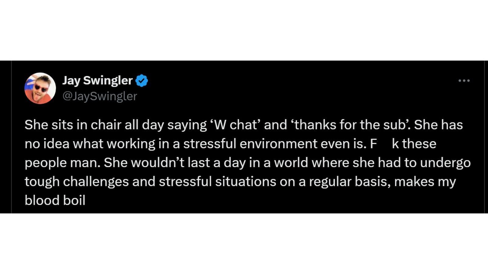 YouTuber Jay Swingler&#039;s tweet, dated September 14, 2024 (Image via @JaySwingler/X)