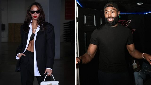 Kysre Gondrezick poses up a storm in daring outfit with boyfriend Jaylen Brown during NYFW show