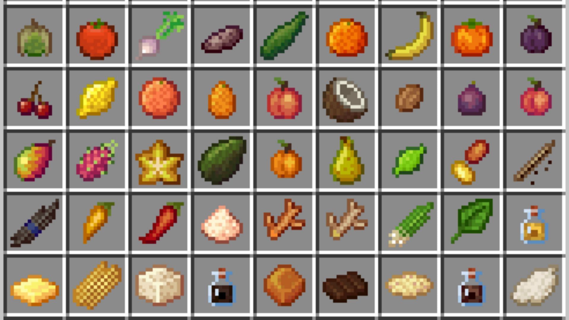 Croptopia focuses on adding new crops and dishes to the game (Image via CurseForge)