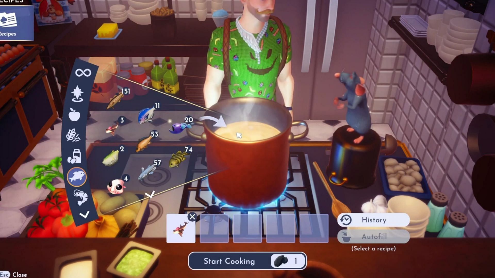 Toss all the ingredients in a pot to make Sand Sstew (Image via Gameloft)