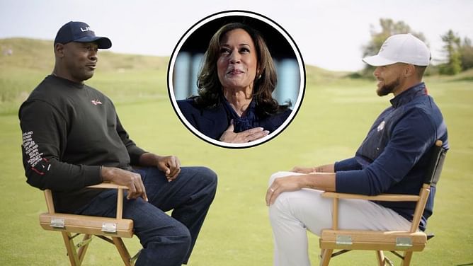 Steph Curry smirks at Michael Jordan's 'Republicans buy sneakers too' quote while clearing stance on endorsing Kamala Harris