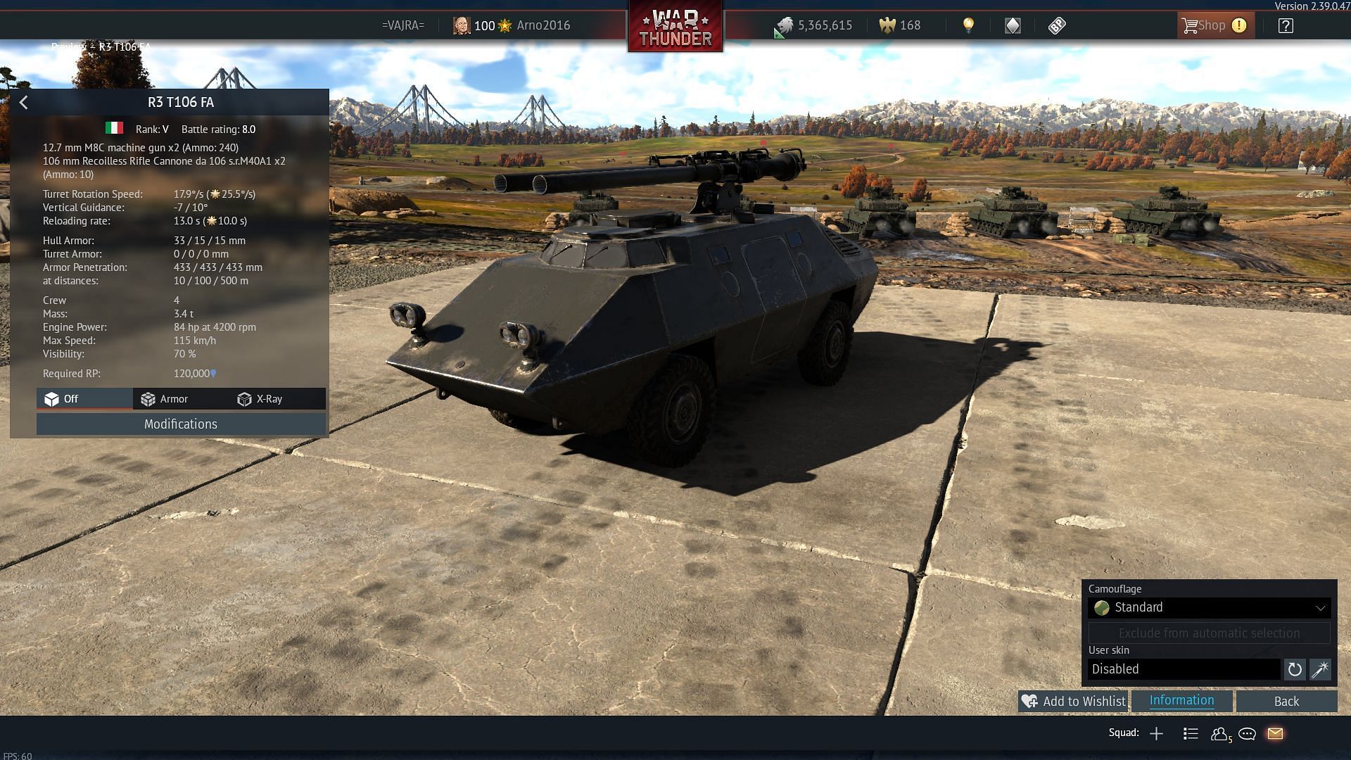 The R3 T106 FA is an armored car (Image via Gaijin Entertainment)