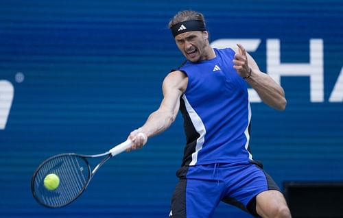 Alexander Zverev in action at the US Open (Picture via Getty)