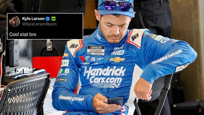 $12M-worth Kyle Larson downplays low win percentage critique with a sarcastic "Cool stat bro" response