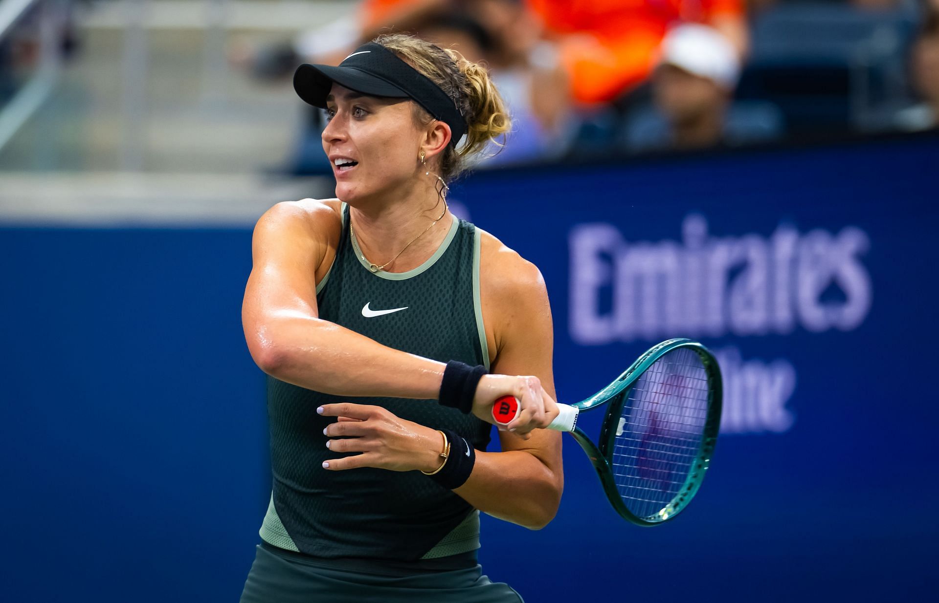 Paula Badosa at the 2024 US Open. (Image: Getty)