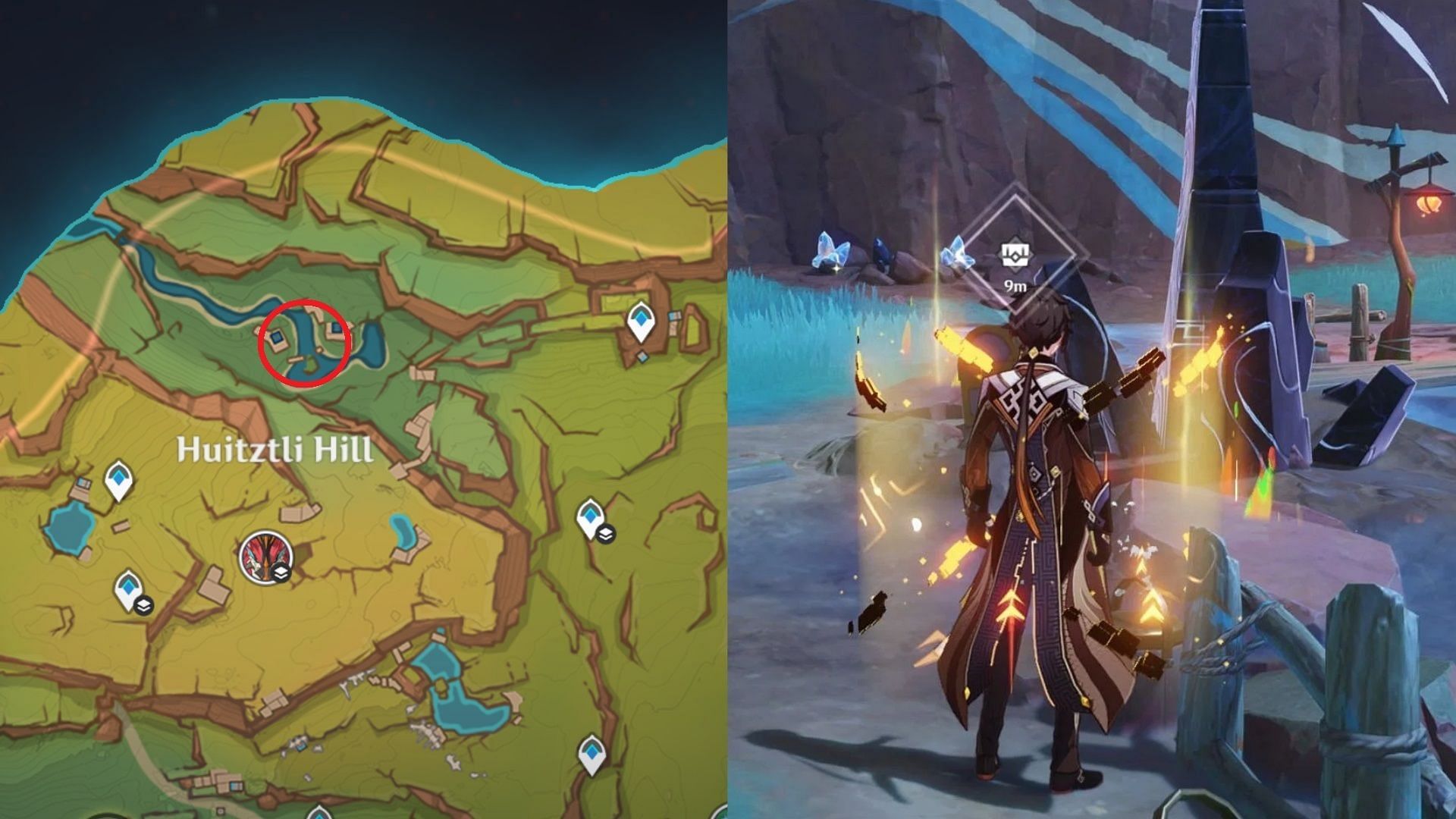 Obsidian Totem puzzle location (Image via HoYoverse)