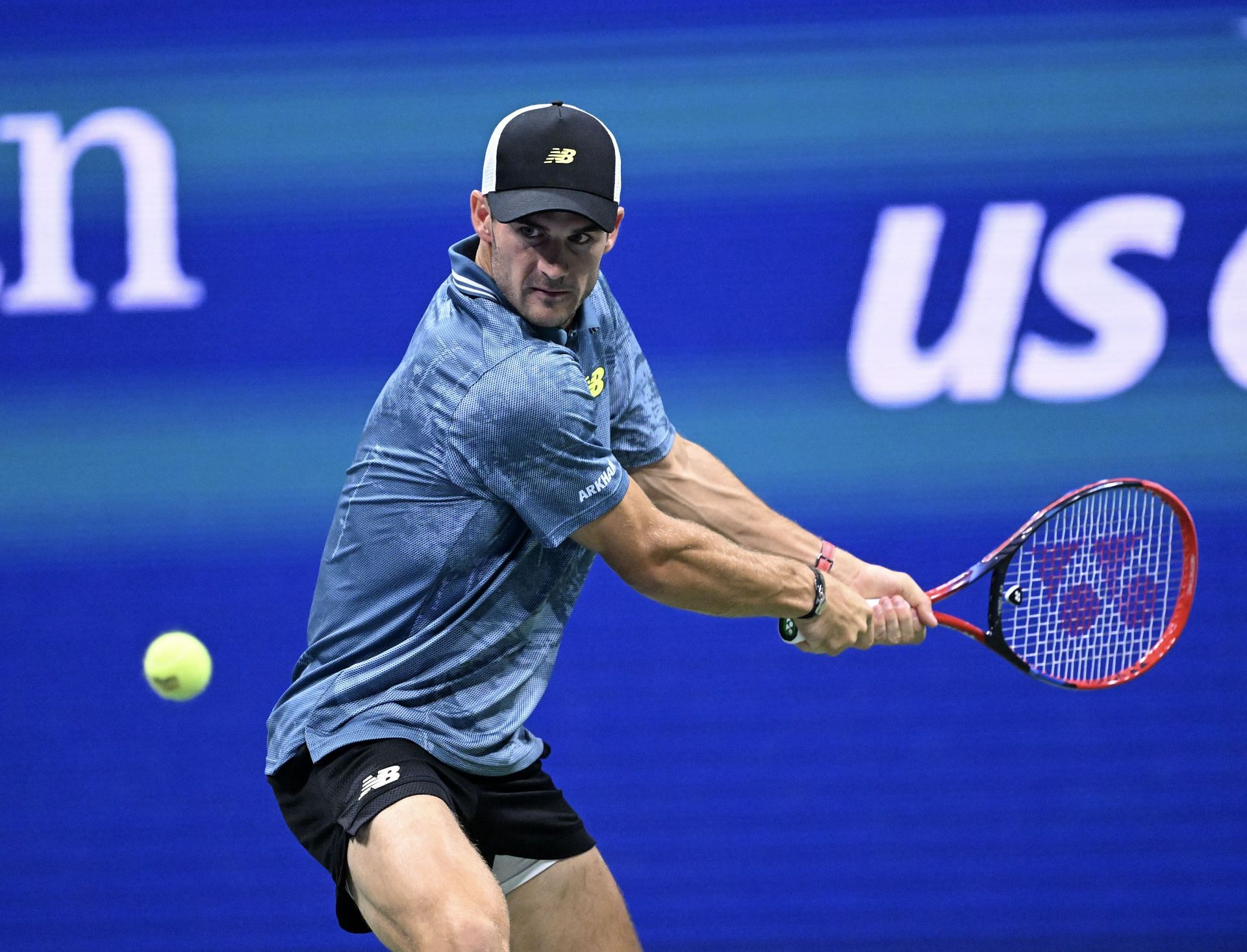 Tommy Paul playing a shot in the US Open - Source: Getty