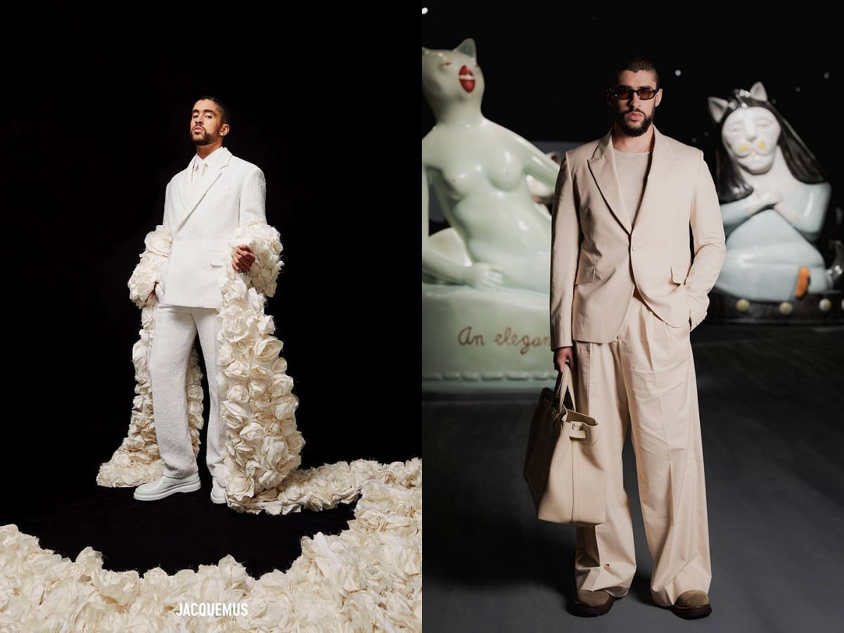 Bad Bunny has proven that he is a style icon on multiple occasions (Image via Instagram/@jacquemus/@dior)