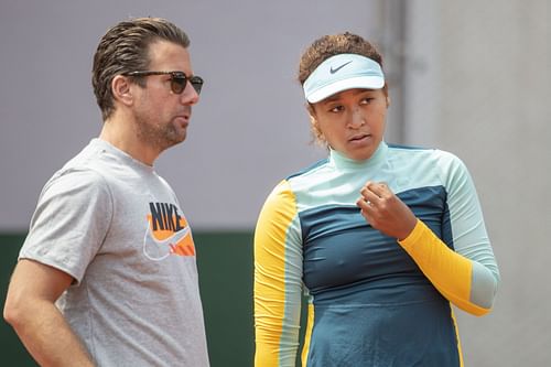 Wim Fissette (L) and Naomi Osaka (R) at the 2021 French Open Tennis Tournament (Photo by Tim Clayton/Corbis via Getty Images)