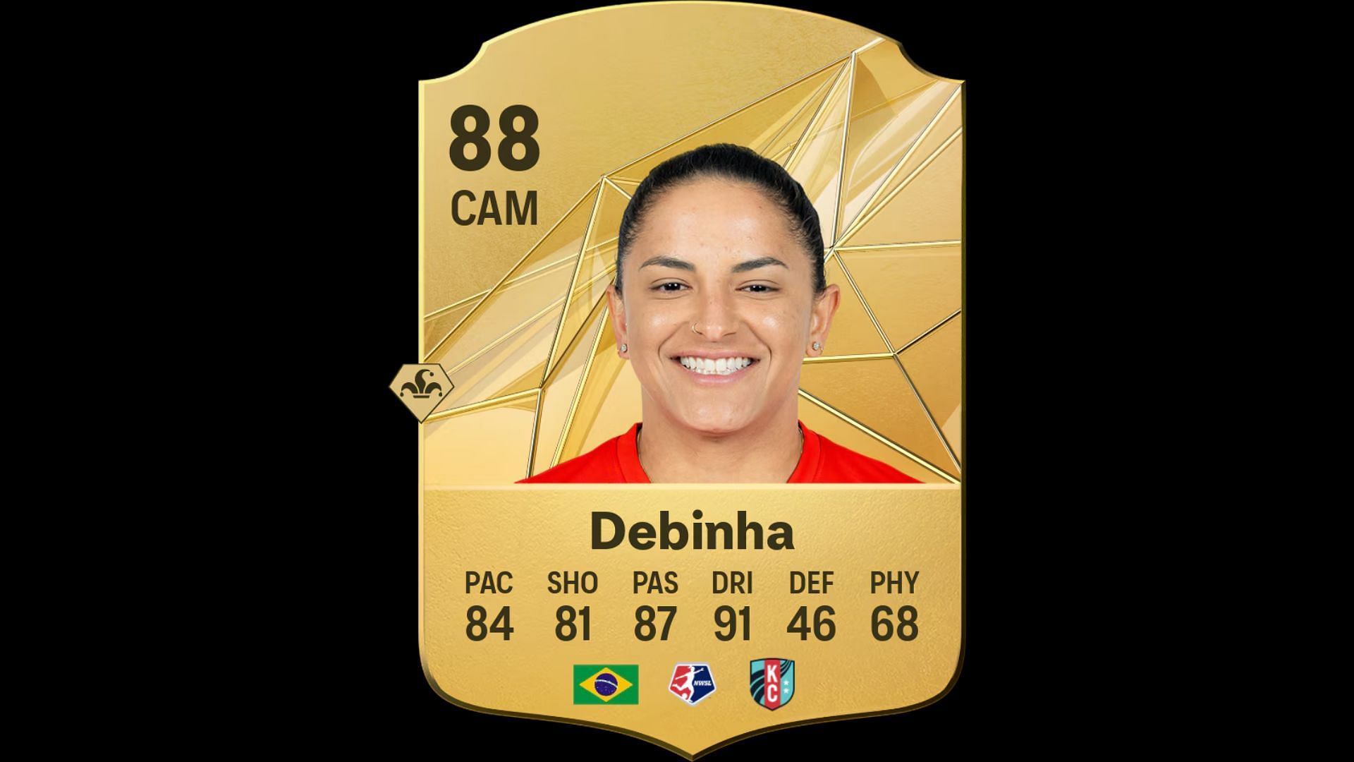 Debinha&#039;s FC 25 card (Image via EA)