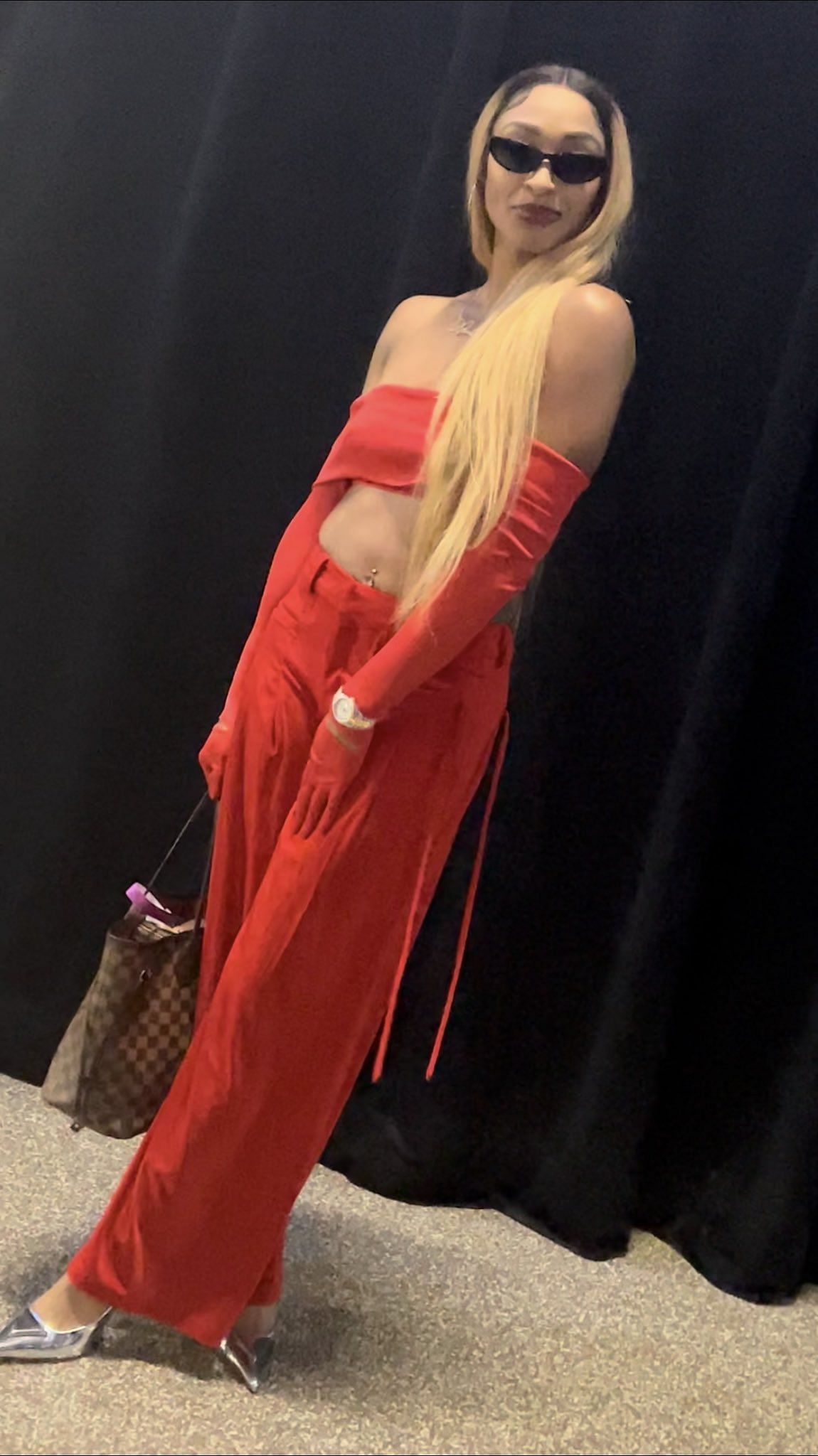 Carrington&#039;s pre-game outfit before Game 2 against the Fever (Via Connecticut Sun/IG)