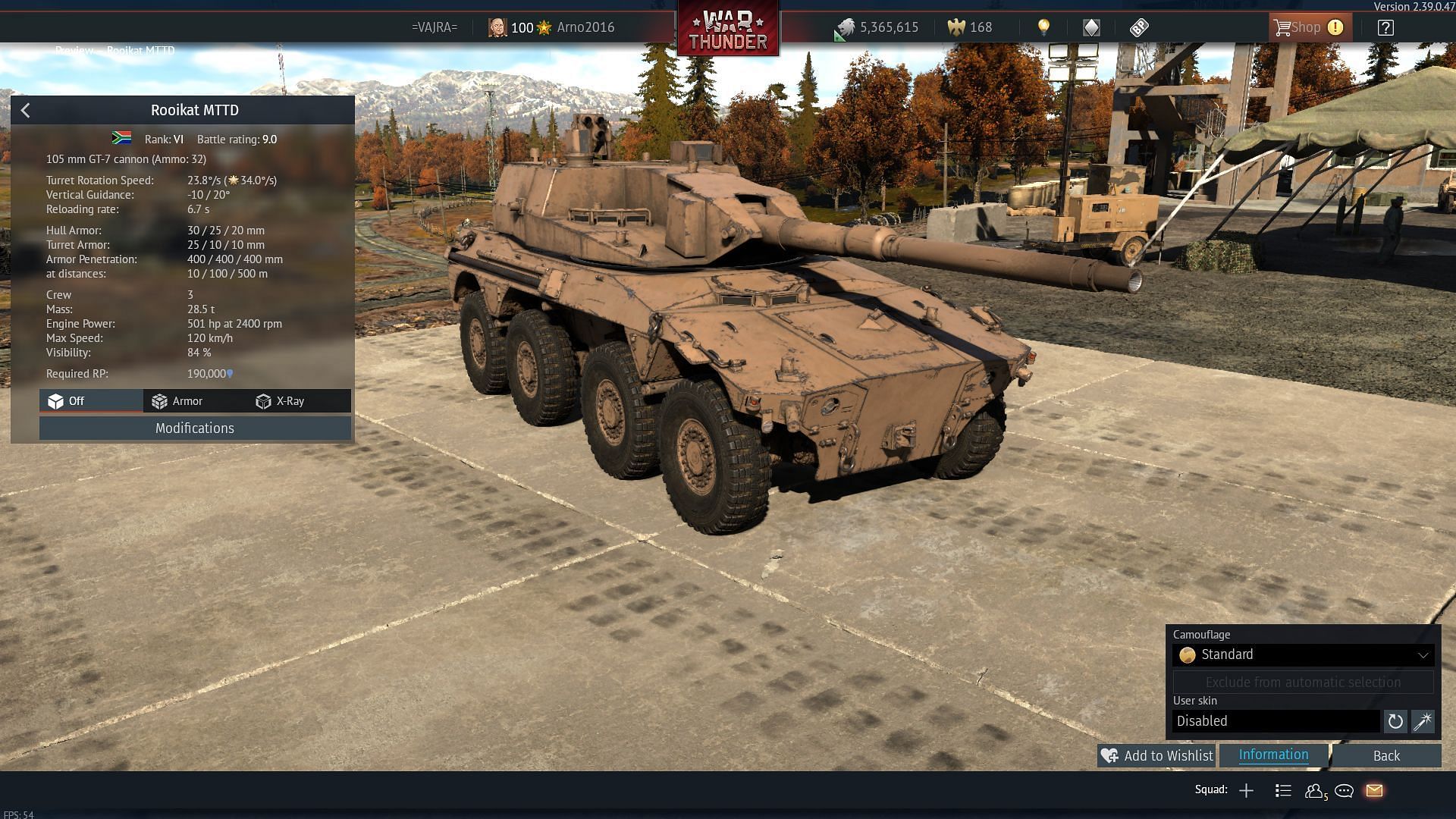 The Rooikat MTTD in War Thunder (Image via Gaijin Entertainment)