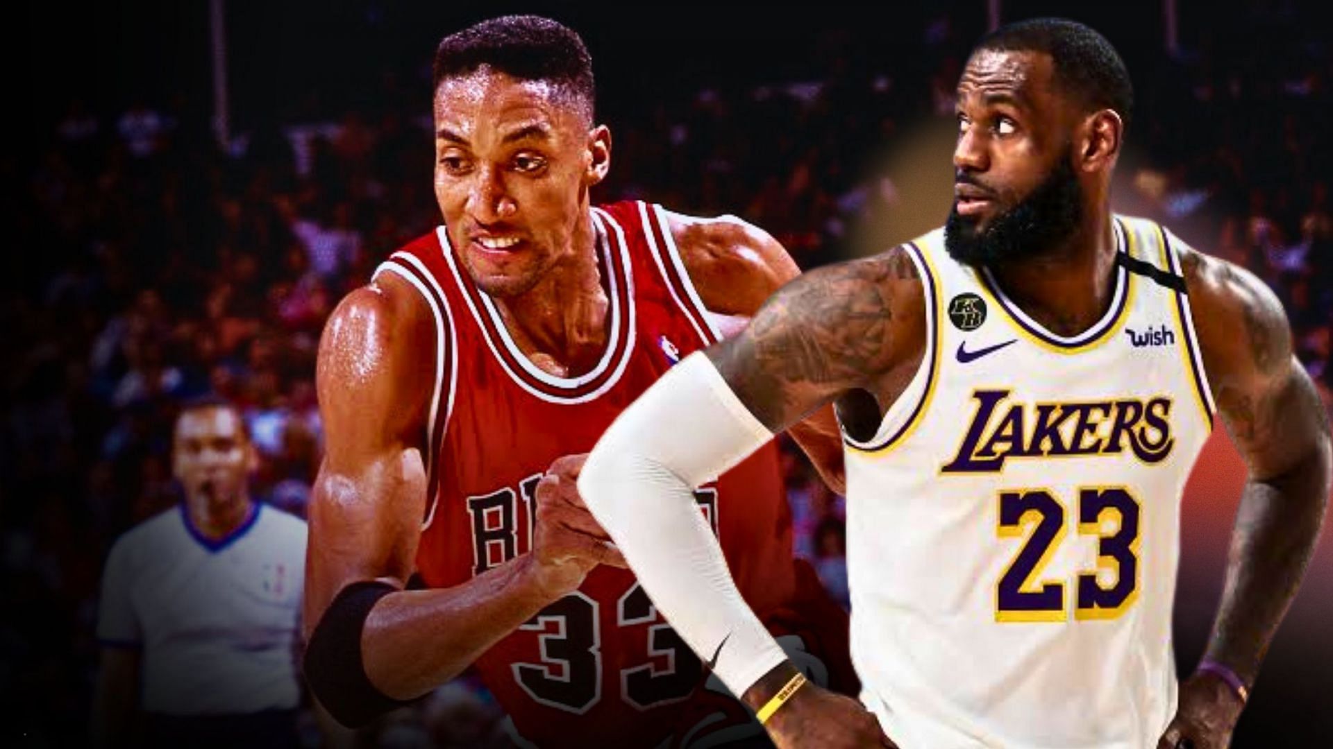 Fans react after video of Scottie Pippen throwing shade at LeBron James resurfaces. (Photos from NBA.com)