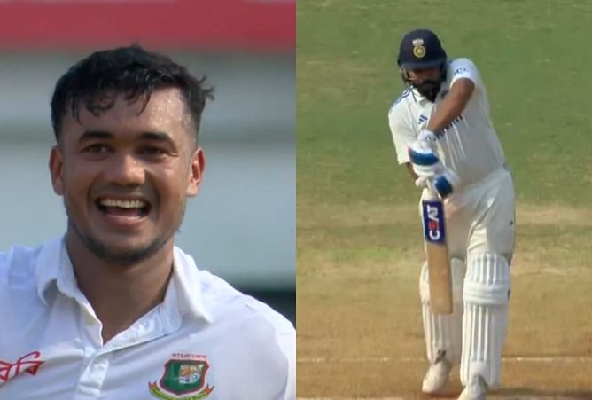 [Watch] Taskin Ahmed bowls a jaffa to get Rohit Sharma out in single digits again in 1st IND vs BAN 2024 Test