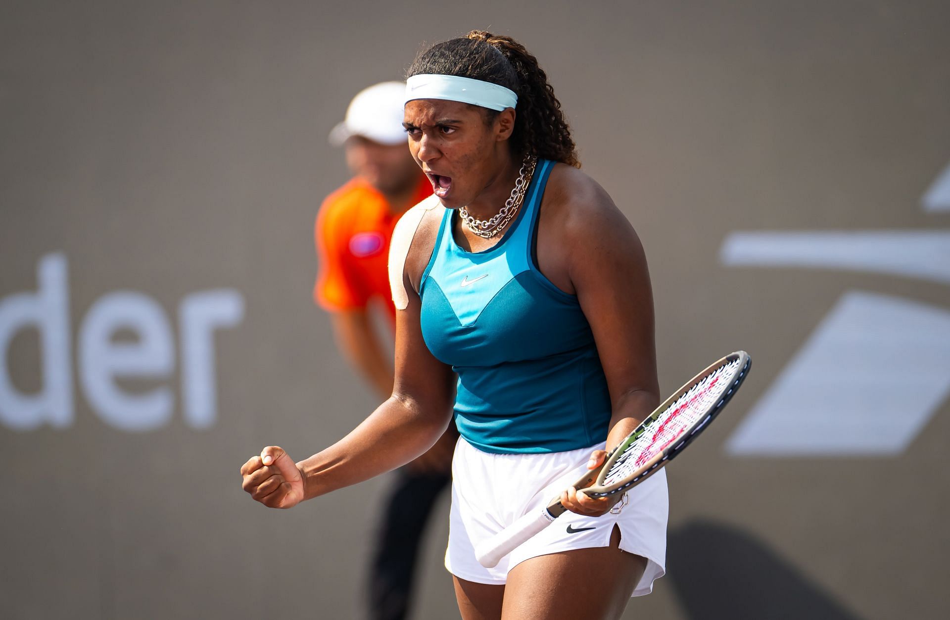 Baptiste at the Guadalajara Open Akron 2023 - Hologic WTA Tour - Day 4 (Source: Getty)