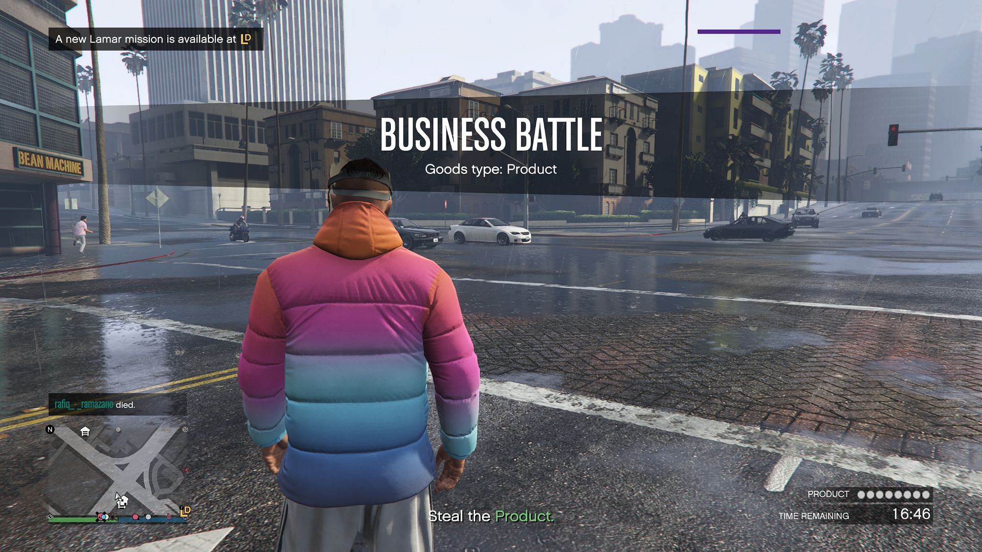 An in-game screenshot of the Business Battle initiation in a public lobby (Image via Rockstar Games)