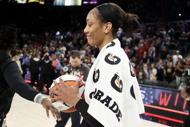 A'ja Wilson given “GOAT” moniker by Russell Westbrook's wife Nina Westbrook & Sky rookie Kamilla Cardoso